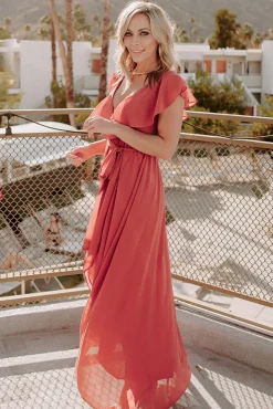 Online Baltic Born Katya Ruffle Maxi Dress | Rosewood