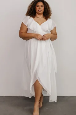 Outlet Baltic Born Katya Ruffle Maxi Dress | White