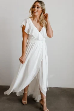 Outlet Baltic Born Katya Ruffle Maxi Dress | White