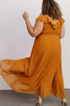 Online Baltic Born Katya Ruffle Maxi Dress | Amber