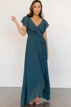 Hot Baltic Born Katya Ruffle Maxi Dress | Dusty Topaz