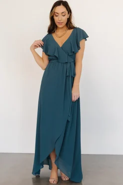 Hot Baltic Born Katya Ruffle Maxi Dress | Dusty Topaz