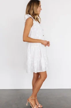 Hot Baltic Born Kayla Button Up Short Dress | Off White