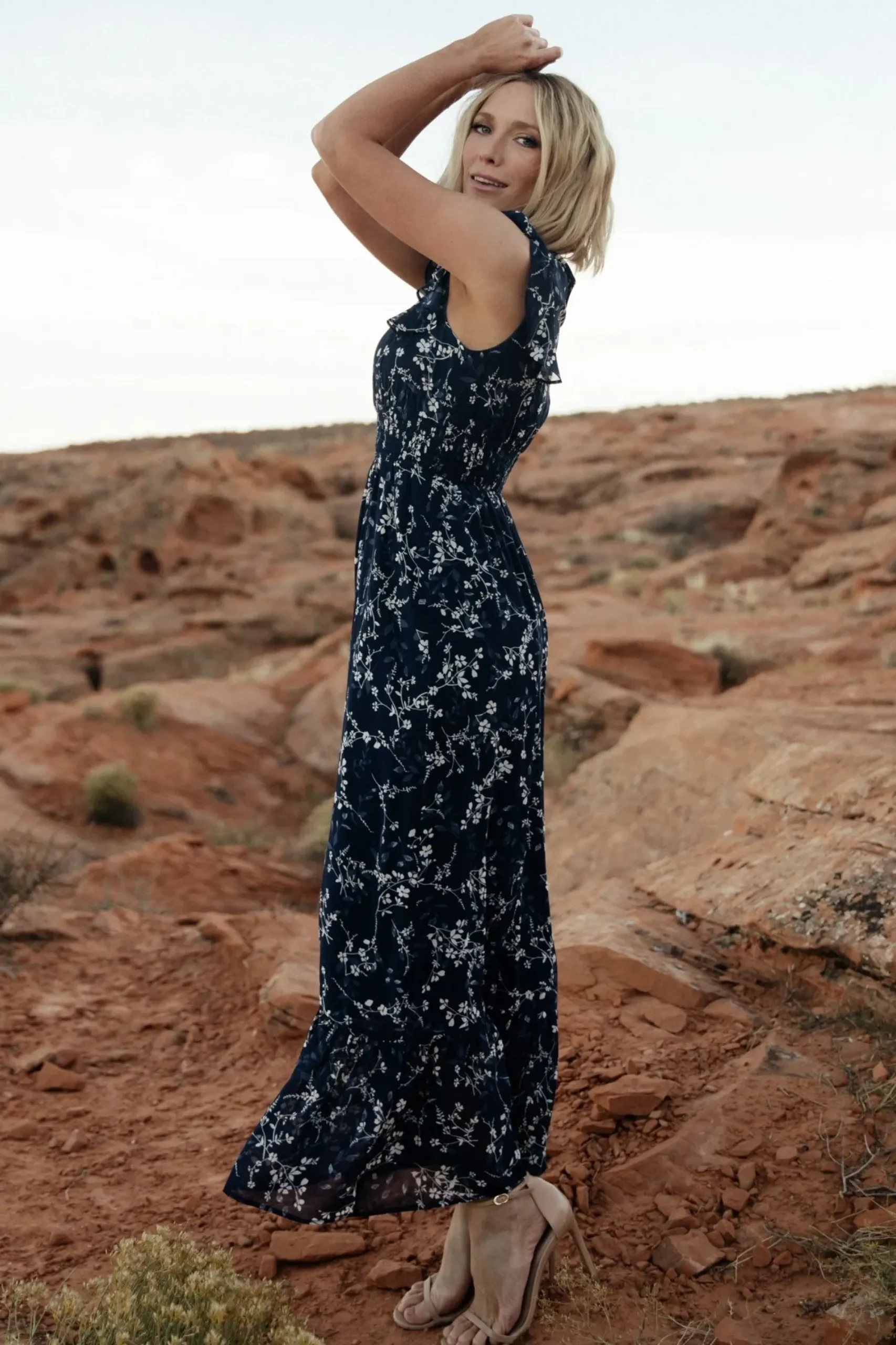 Outlet Baltic Born Kearny Ruffle Maxi Dress | Blue Floral