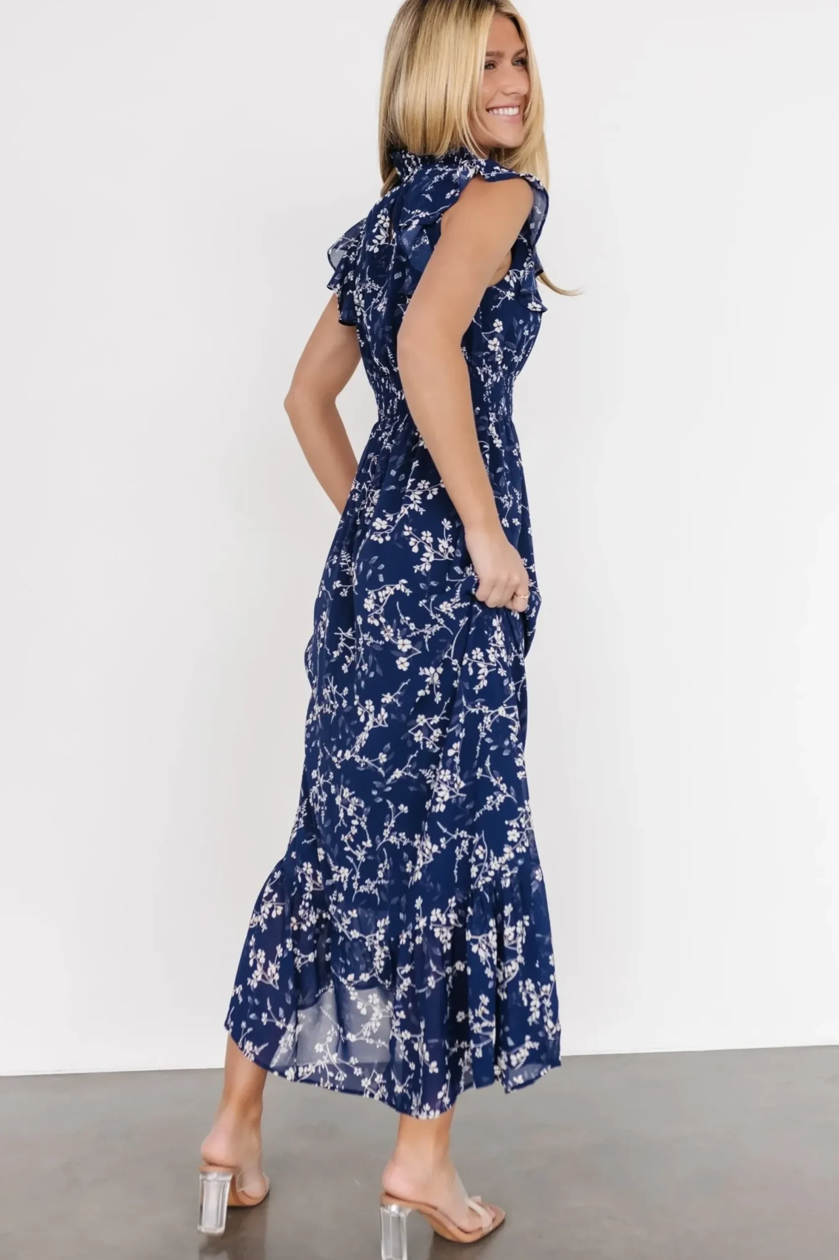 Outlet Baltic Born Kearny Ruffle Maxi Dress | Blue Floral