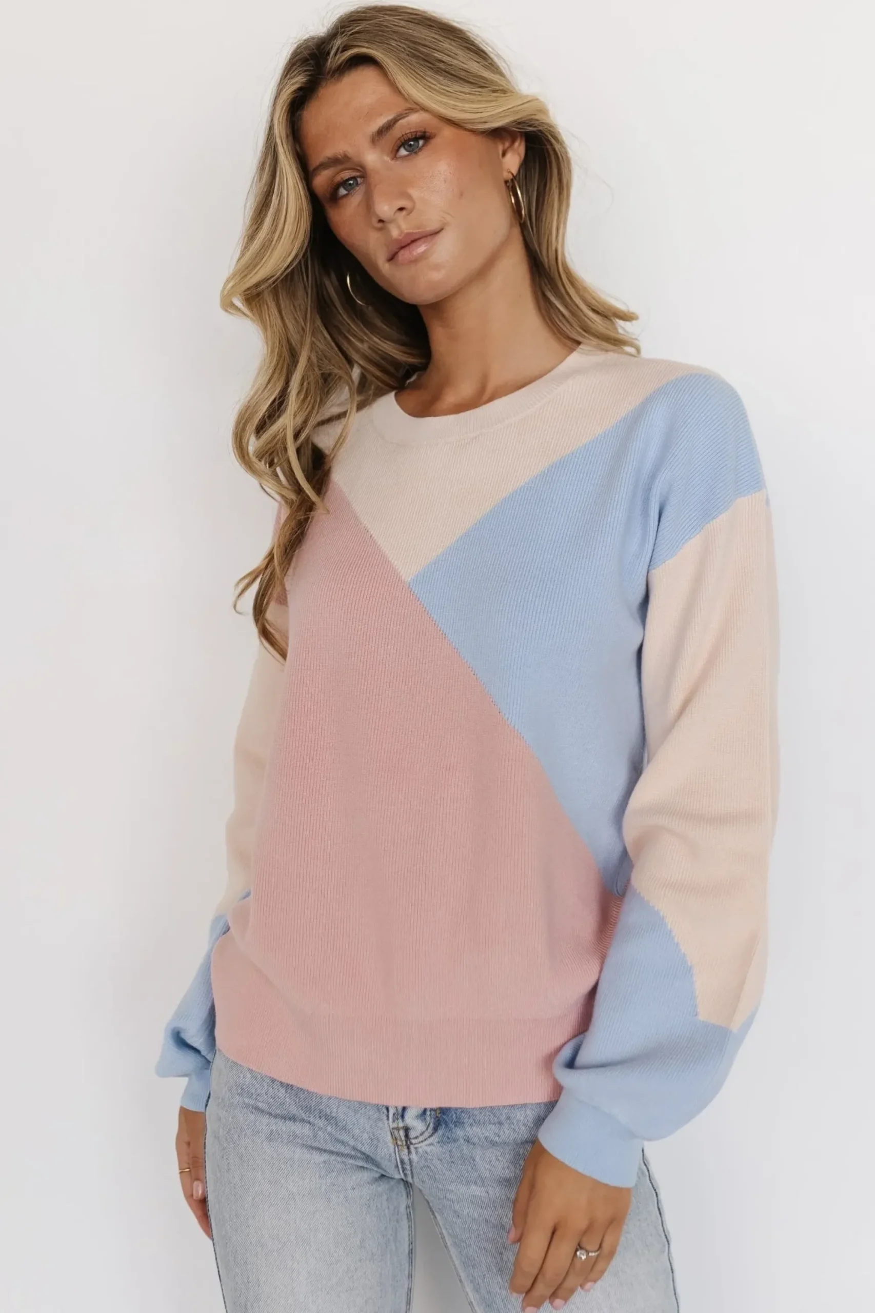 Fashion Baltic Born Kendrick Color Block Sweater | Blush Multi