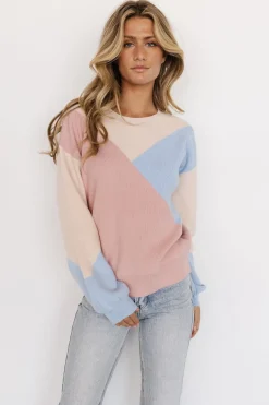 Fashion Baltic Born Kendrick Color Block Sweater | Blush Multi