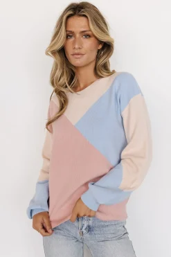 Fashion Baltic Born Kendrick Color Block Sweater | Blush Multi