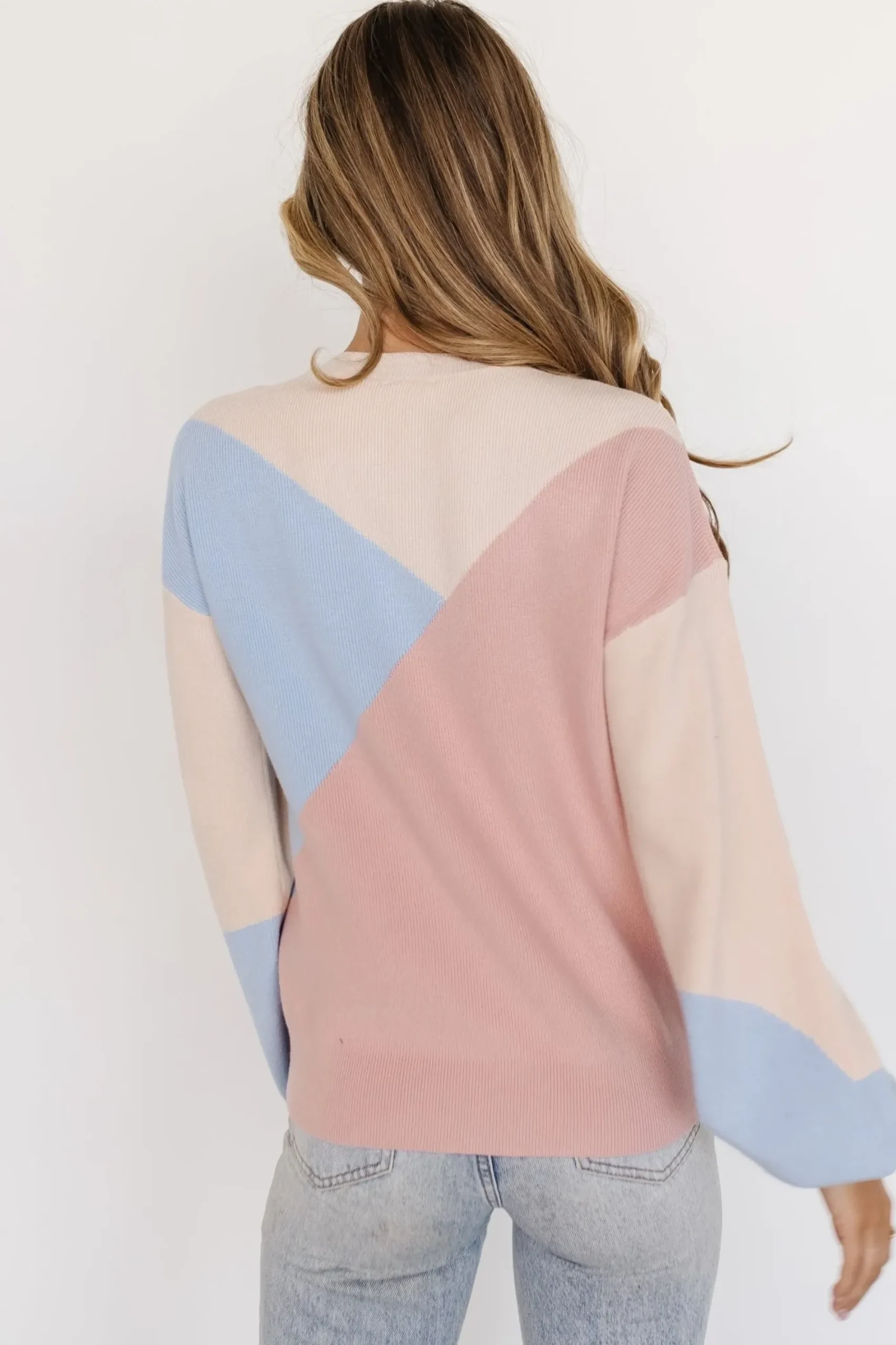 Fashion Baltic Born Kendrick Color Block Sweater | Blush Multi