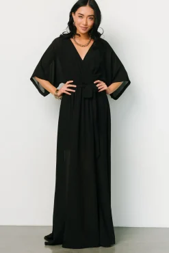 Outlet Baltic Born Kia Kimono Maxi Dress | Black