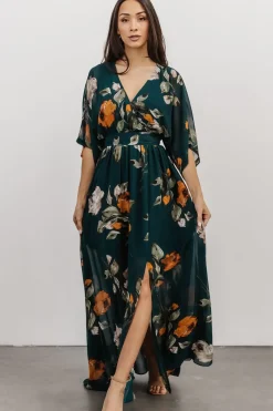 Sale Baltic Born Kia Kimono Maxi Dress | Deep Topaz Floral