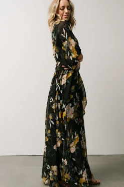 Fashion Baltic Born Kia Kimono Maxi Dress | Midnight Floral