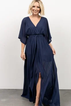 New Baltic Born Kia Kimono Maxi Dress | Navy