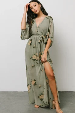 Hot Baltic Born Kia Kimono Maxi Dress | Olive Floral