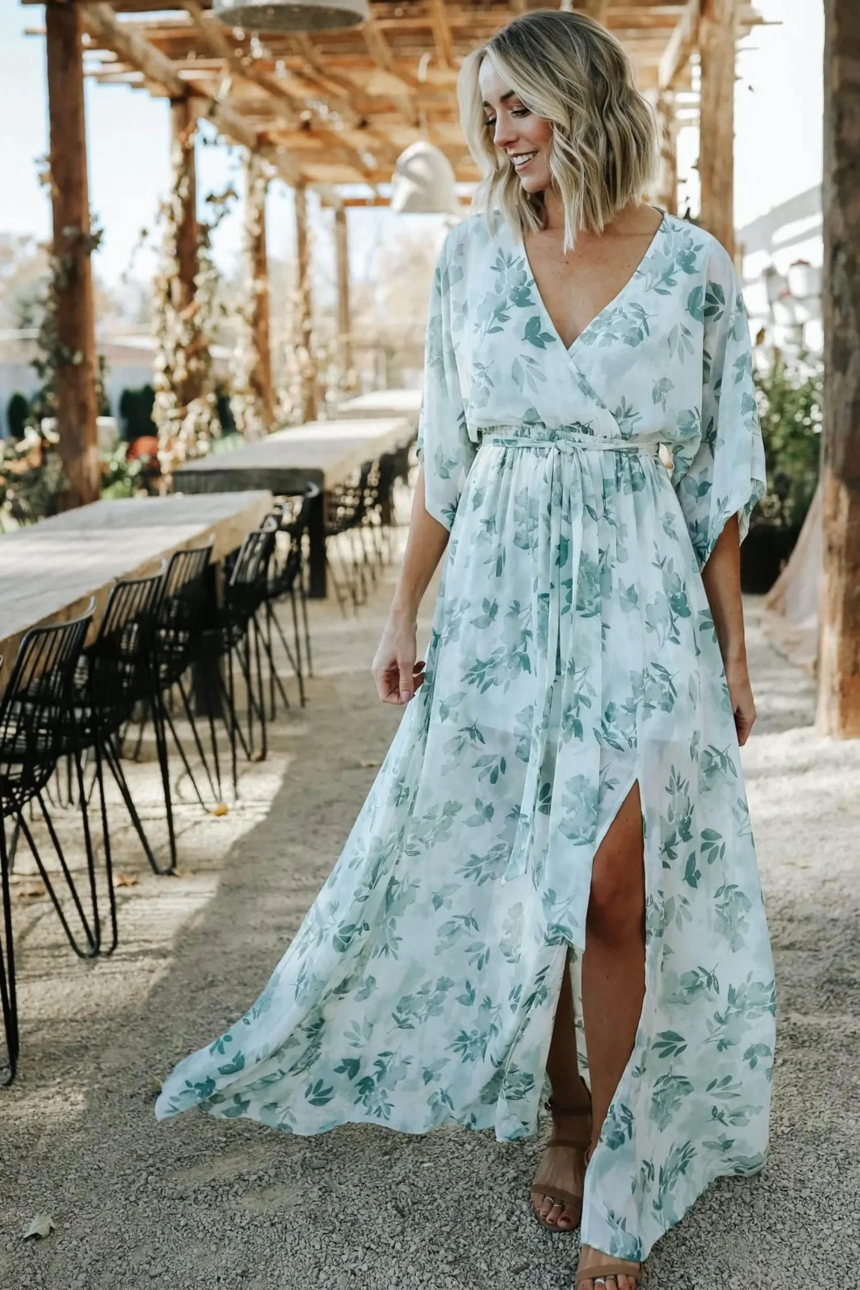 Best Baltic Born Kia Kimono Maxi Dress | Sage Floral