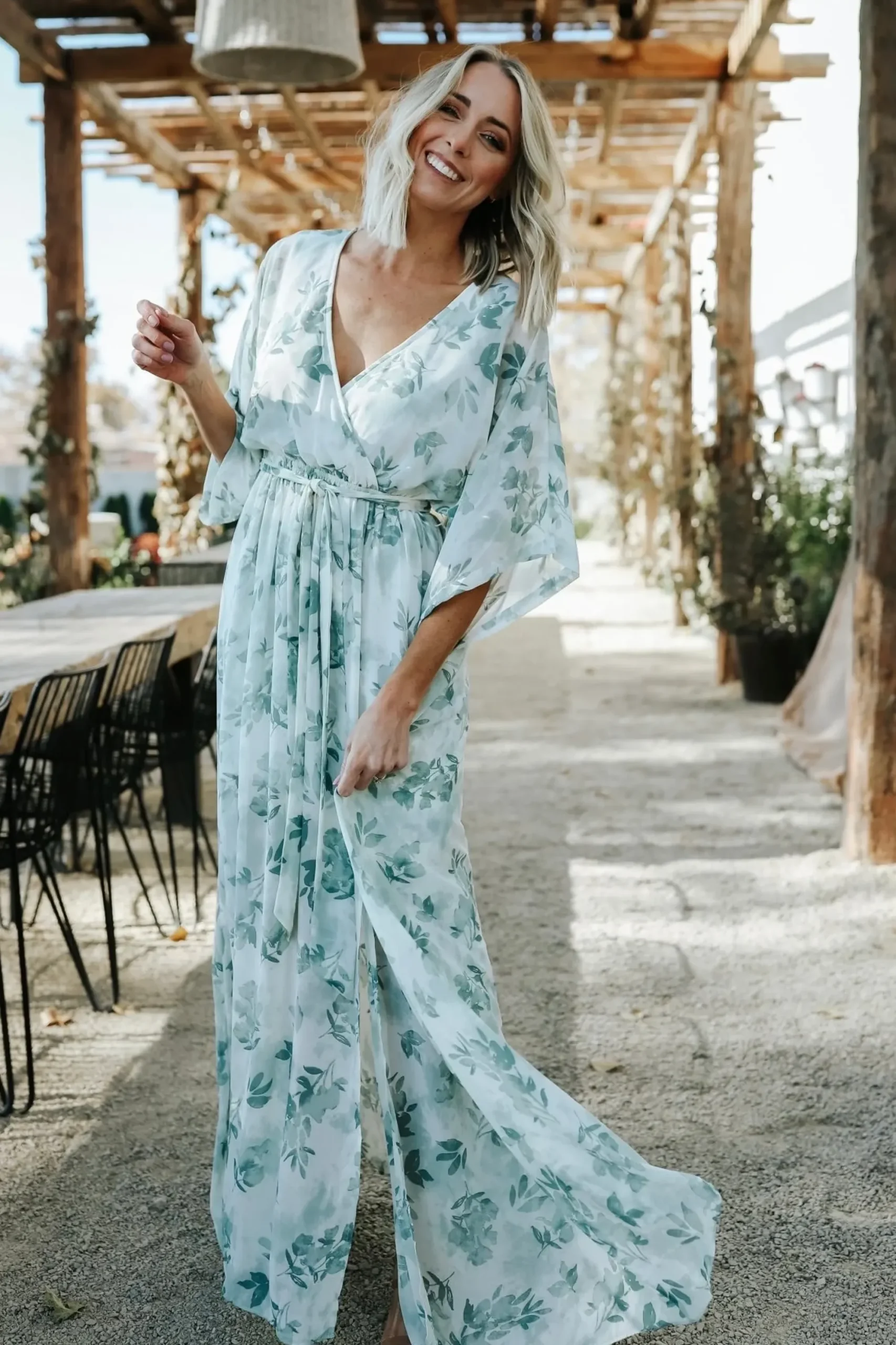 Best Baltic Born Kia Kimono Maxi Dress | Sage Floral
