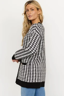 Fashion Baltic Born Kimball Houndstooth Cardigan | Black + White