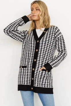 Fashion Baltic Born Kimball Houndstooth Cardigan | Black + White