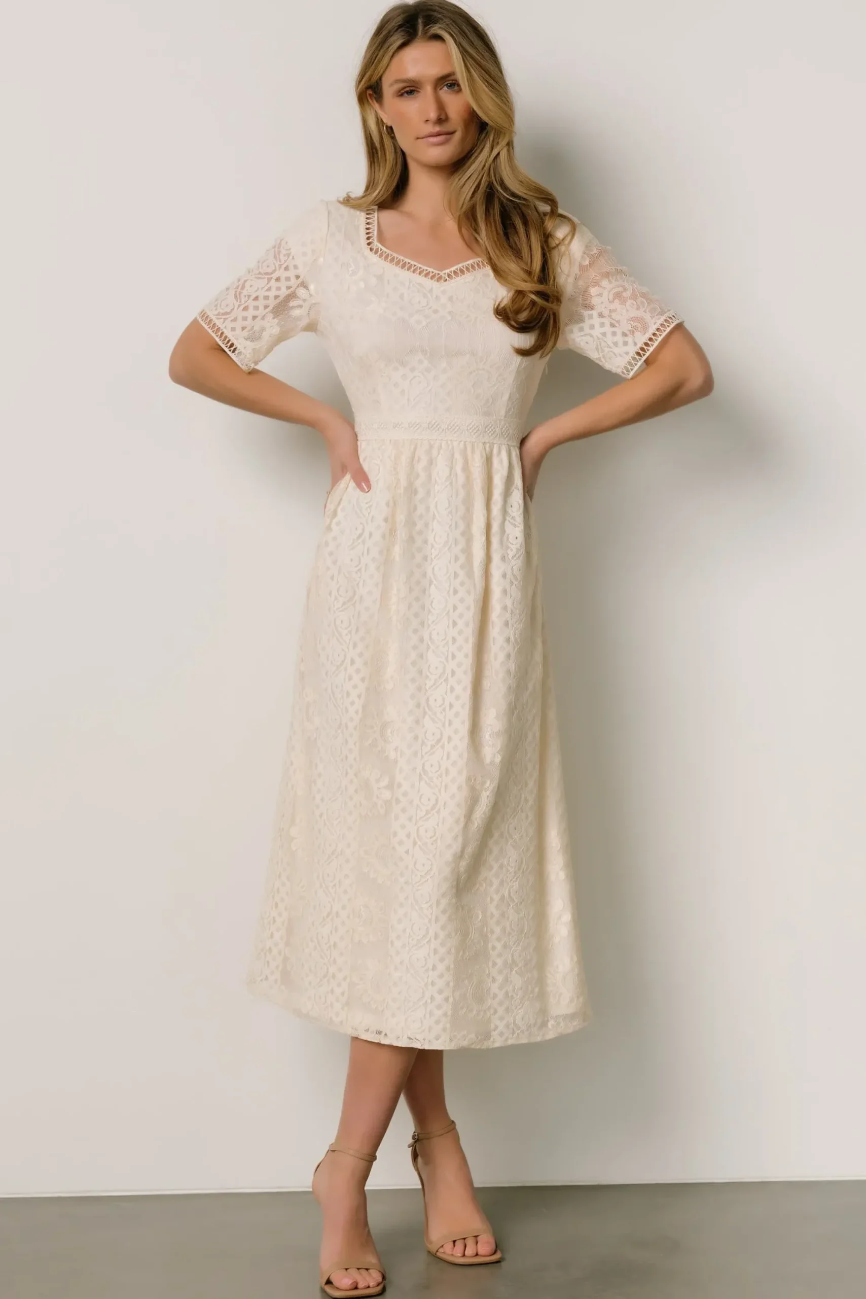 Discount Baltic Born Kody Lace Dress | Ivory