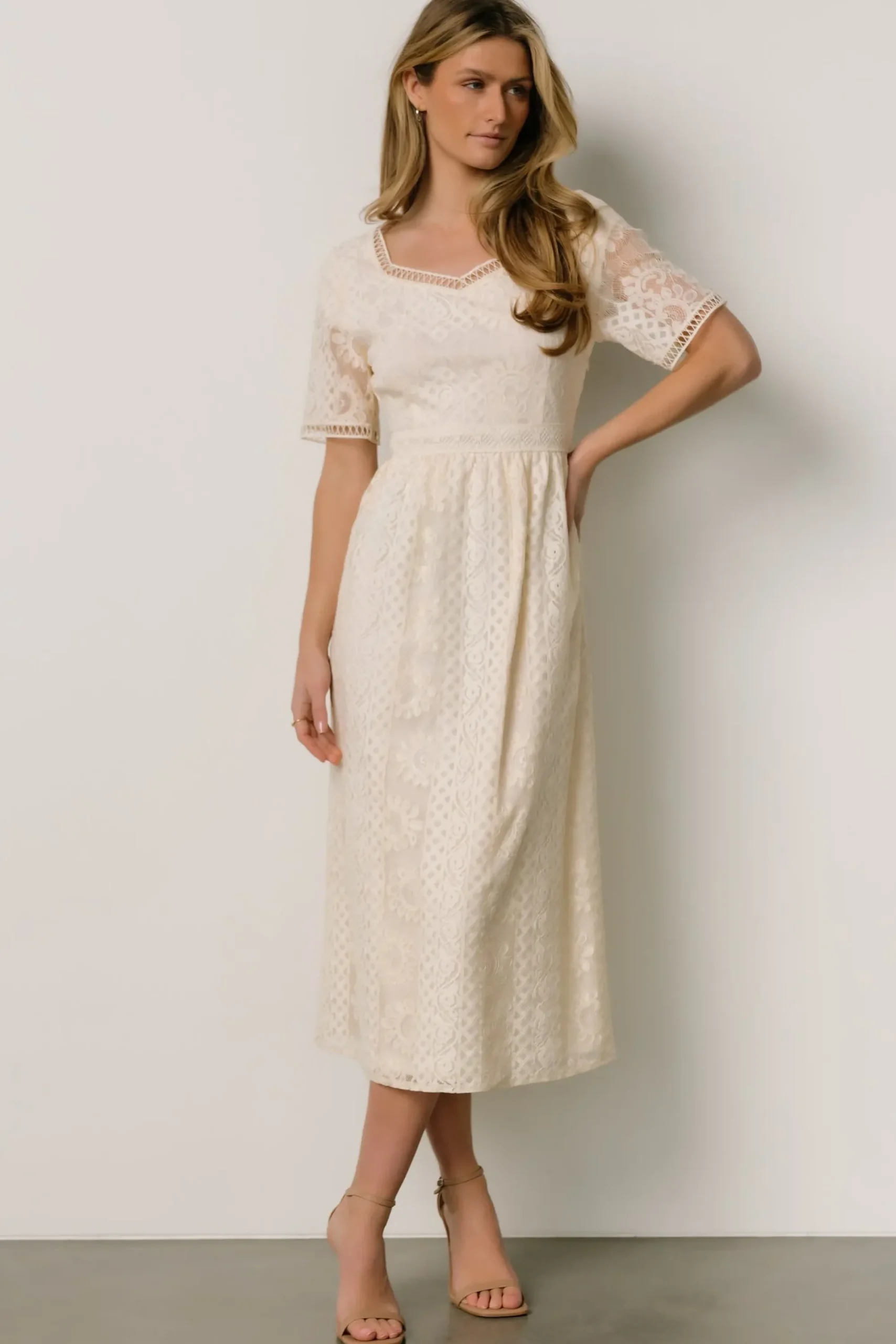 Discount Baltic Born Kody Lace Dress | Ivory