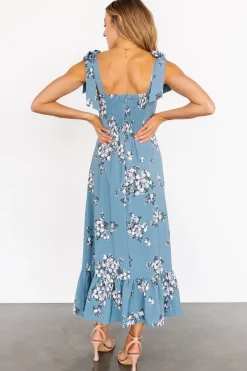 Outlet Baltic Born Krissy Midi Dress | Dusty Blue Floral