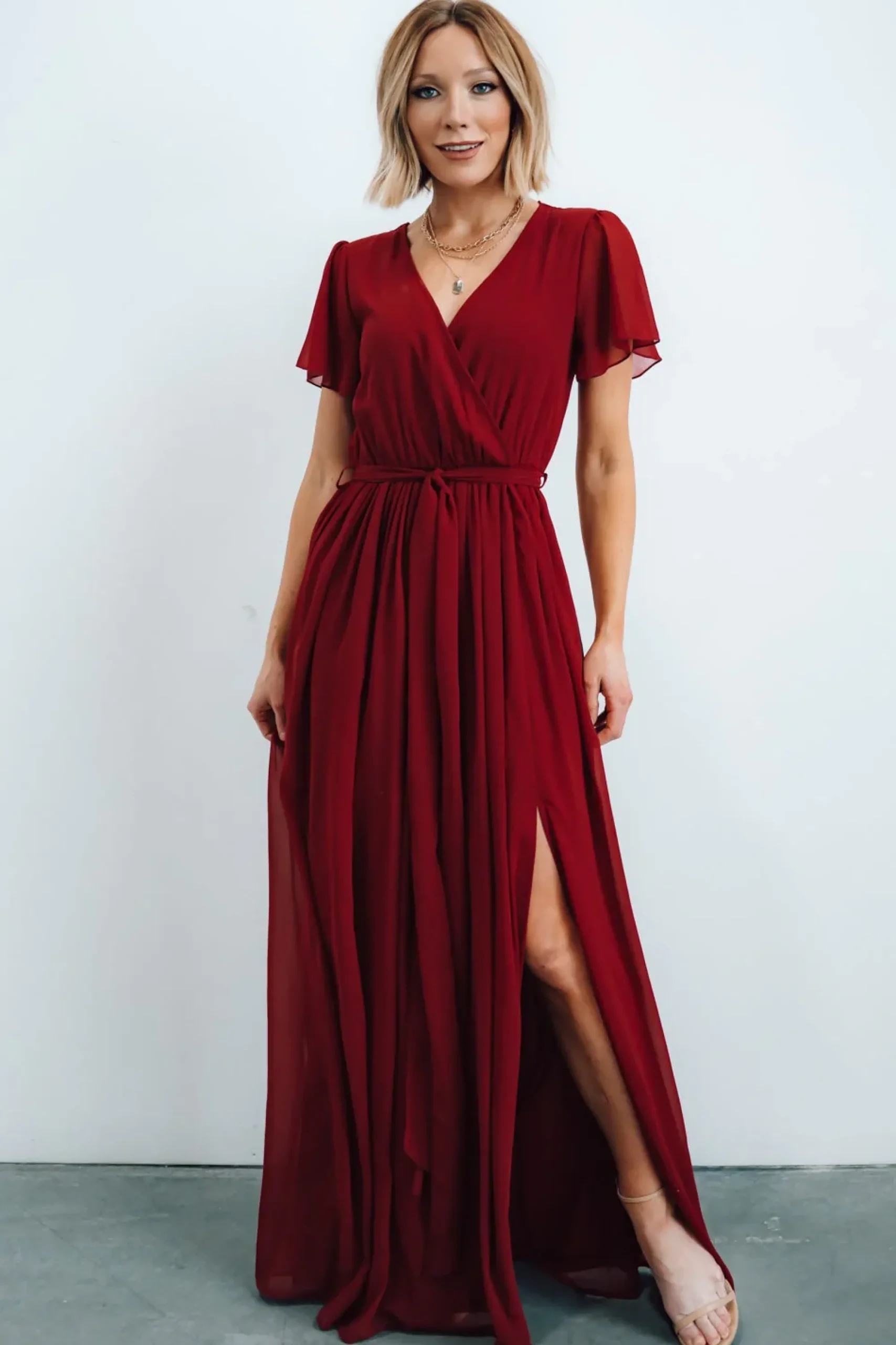 New Baltic Born Kristina Maxi Dress | Burgundy