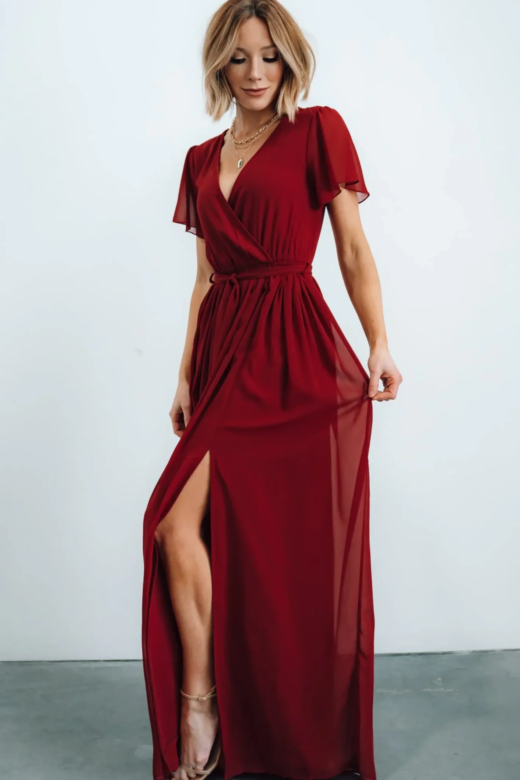 New Baltic Born Kristina Maxi Dress | Burgundy