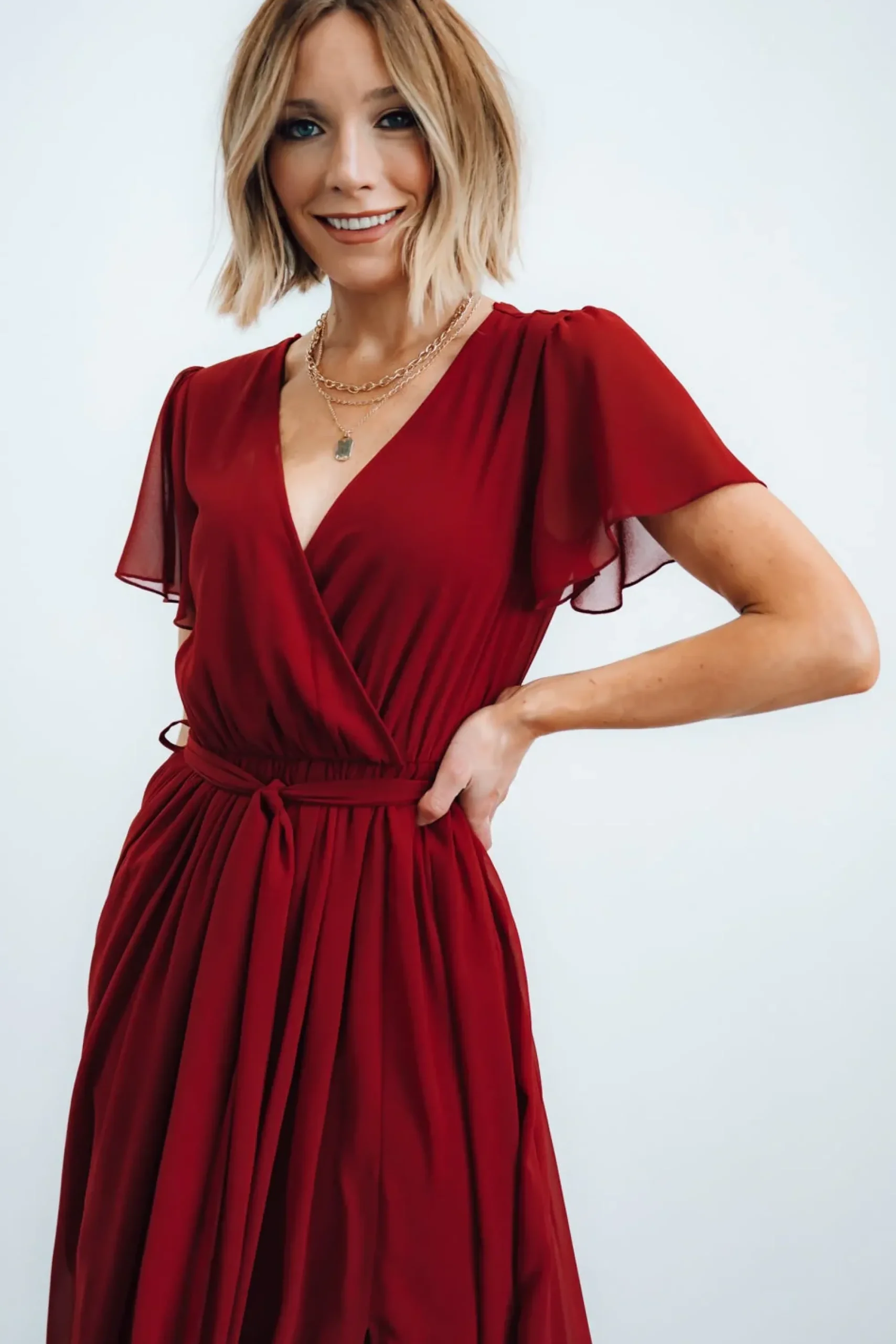 New Baltic Born Kristina Maxi Dress | Burgundy