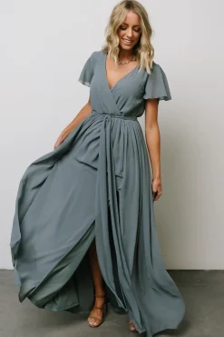New Baltic Born Kristina Maxi Dress | Dusty Blue