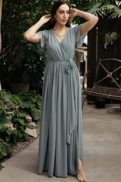 New Baltic Born Kristina Maxi Dress | Dusty Blue