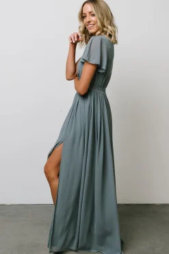 New Baltic Born Kristina Maxi Dress | Dusty Blue