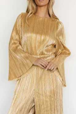 Fashion Baltic Born La Rambla Pleated Jumpsuit | Gold