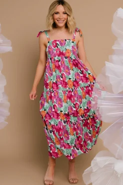 Outlet Baltic Born Lakewood Tie Dress | Pink Multi