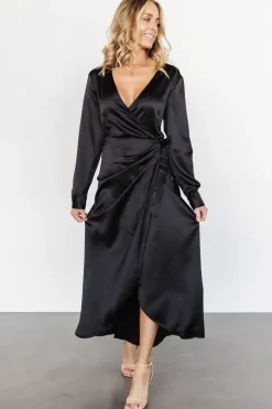 Clearance Baltic Born Lawrence Wrap Maxi Dress | Black