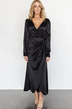 Clearance Baltic Born Lawrence Wrap Maxi Dress | Black
