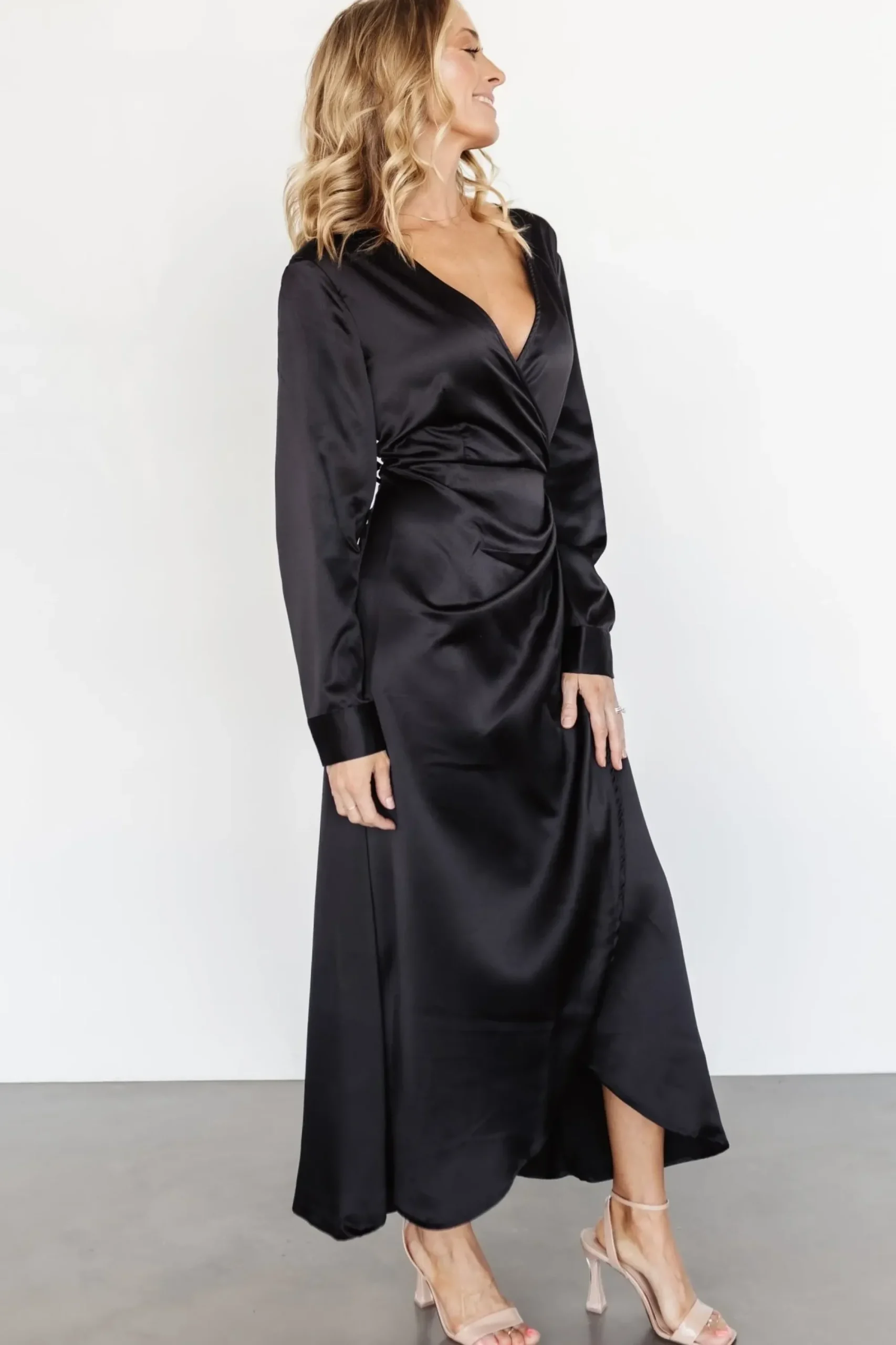 Clearance Baltic Born Lawrence Wrap Maxi Dress | Black
