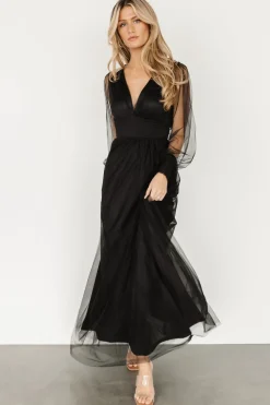 Sale Baltic Born Layla Tulle Maxi Dress | Black