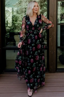 Fashion Baltic Born Layla Tulle Maxi Dress | Black Multi