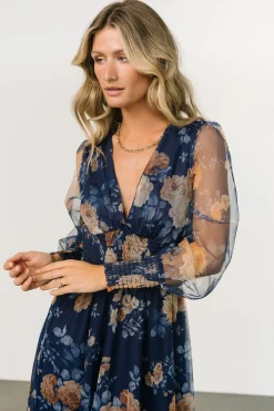 Fashion Baltic Born Layla Tulle Maxi Dress | Blue + Golden Floral