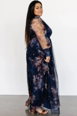 Fashion Baltic Born Layla Tulle Maxi Dress | Dark Blue Floral
