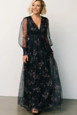 Sale Baltic Born Layla Tulle Maxi Dress | Metallic Blue + Pink