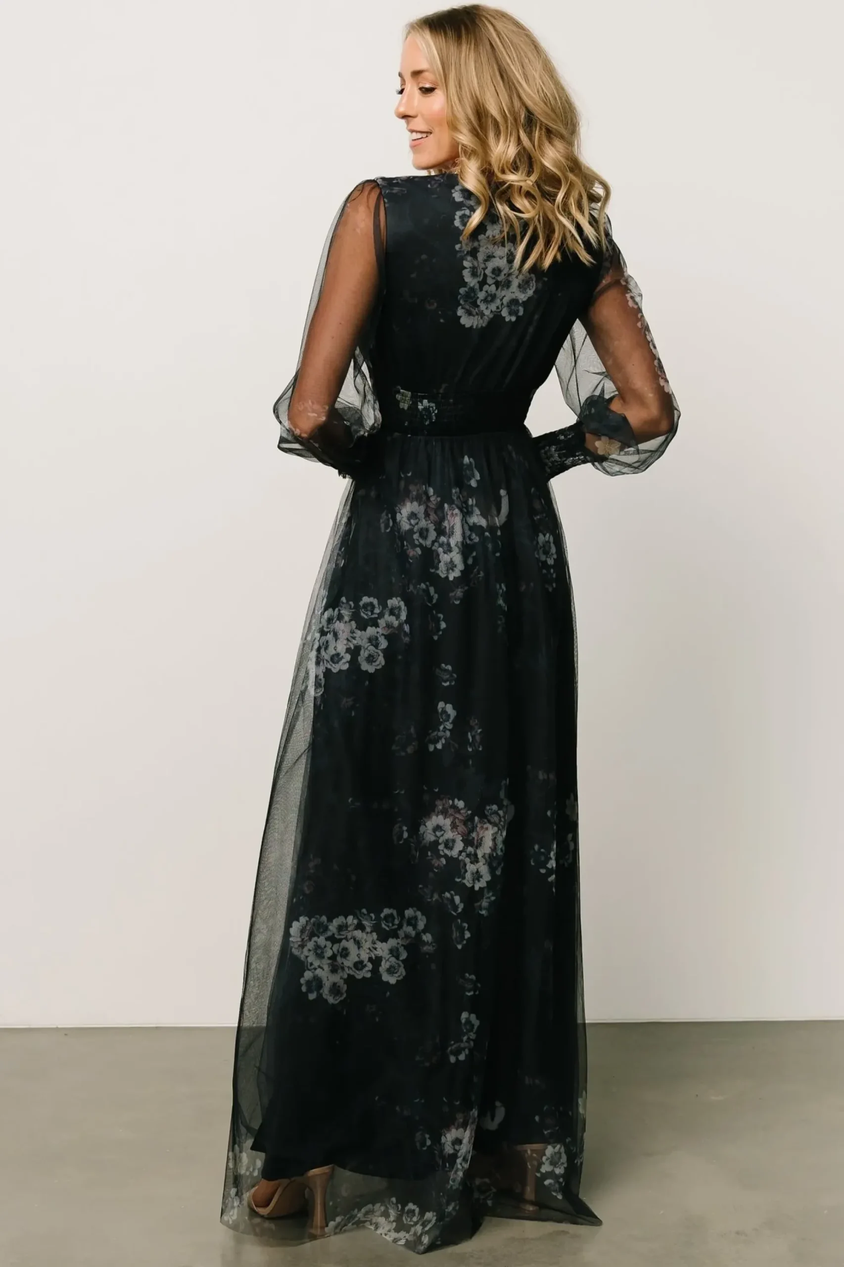 Discount Baltic Born Layla Tulle Maxi Dress | Navy Multi