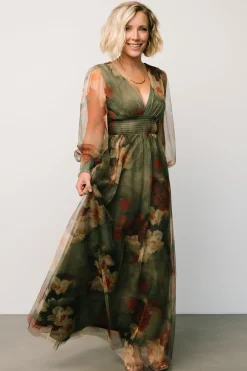 Hot Baltic Born Layla Tulle Maxi Dress | Olive + Rust