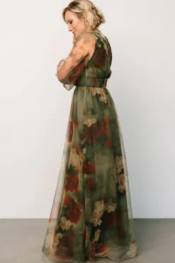 Hot Baltic Born Layla Tulle Maxi Dress | Olive + Rust