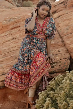 Online Baltic Born Leeanne Midi Dress | Navy Multi Floral