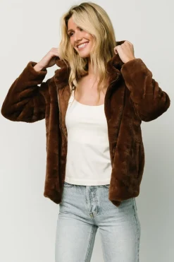 Outlet Baltic Born Leeds Faux Fur Jacket | Brown