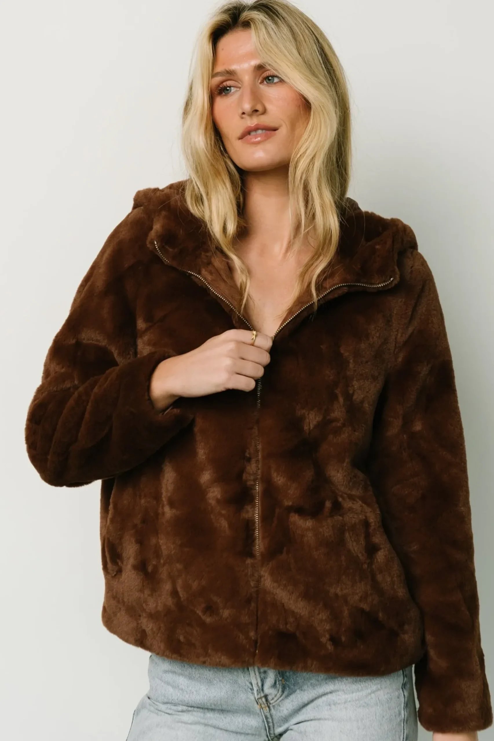 Outlet Baltic Born Leeds Faux Fur Jacket | Brown