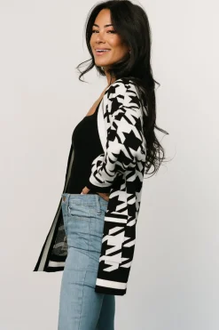 Best Baltic Born Leroy Houndstooth Cardigan | Black + White