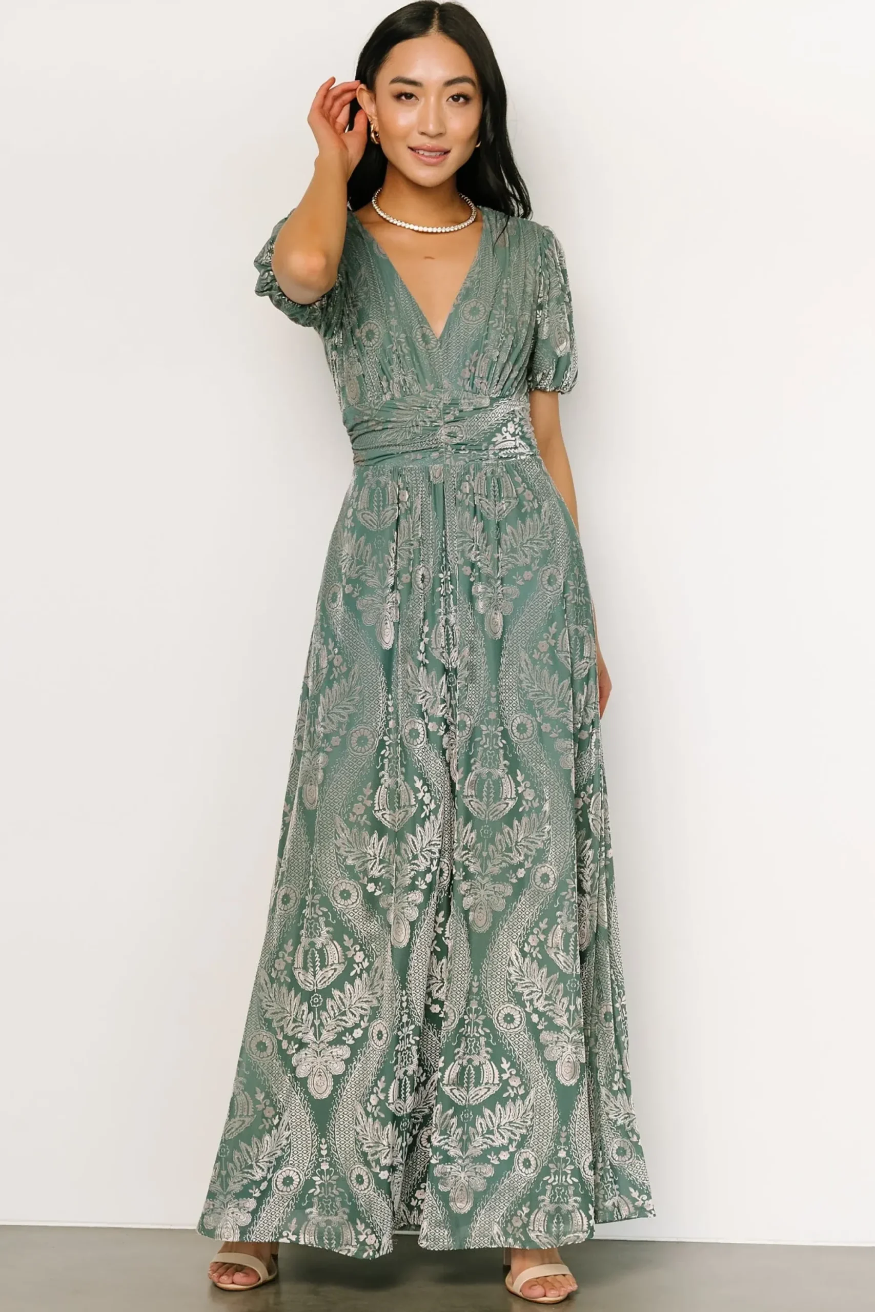 Best Baltic Born Leslie Velvet Maxi Dress | Sage + Silver