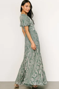 Best Baltic Born Leslie Velvet Maxi Dress | Sage + Silver